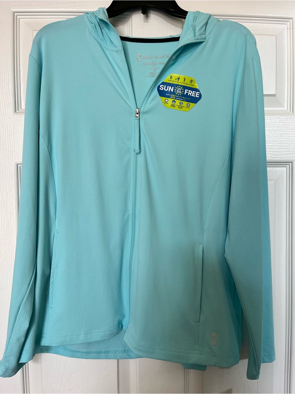 Free Country Aqua Hooded Sun Protection Zip Jacket